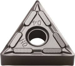 Kyocera - TNMG331 MQ Grade PR015S Carbide Turning Insert - Megacoat Hard Finish, 60° Triangle, 3/8" Inscr Circle, 3/16" Thick, 1/64" Corner Radius - Caliber Tooling