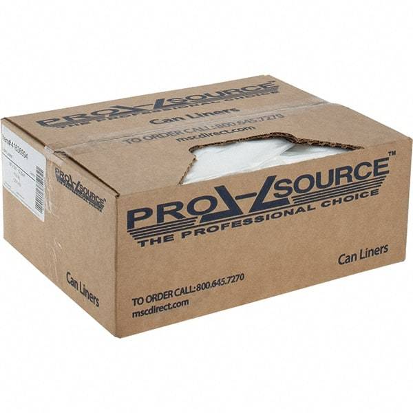 PRO-SOURCE - 24 Gal Capacity, Clear, Linear Low-Denstiy Polyethylene (LLDPE), Hazardous Waste Bag - 4 mil Thick x 18" Wide x 30" High, Flat Pack - Caliber Tooling