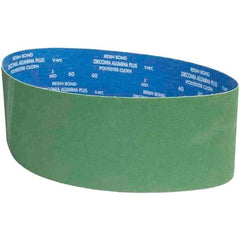 Norton - 6" Wide x 48" OAL, 60 Grit, Zirconia Alumina Abrasive Belt - Zirconia Alumina, Coated, Y Weighted Paper Backing - Caliber Tooling