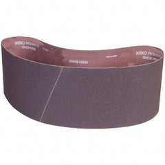 Norton - 6" Wide x 48" OAL, 100 Grit, Aluminum Oxide Abrasive Belt - Aluminum Oxide, Coated, X Weighted Cloth Backing - Caliber Tooling