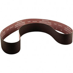 Norton - 4" Wide x 36" OAL, 100 Grit, Aluminum Oxide Abrasive Belt - Aluminum Oxide, Coated, X Weighted Cloth Backing - Caliber Tooling