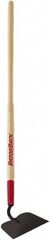 Razor-Back - 4-1/4" High x 6" Wide Square Steel Hoe - 54" Long Wood Straight Handle, No Step - Caliber Tooling