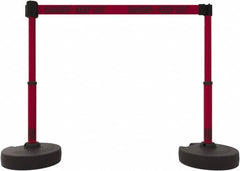 Banner Stakes - 42" High Plastic Pedestrian Barrier - 15' Long Rope - Caliber Tooling