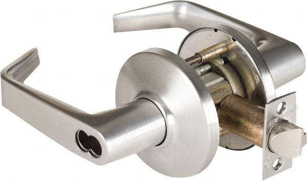 Stanley - Grade 1 Institution Lever Lockset - 2-3/4" Back Set, Zinc, Satin Chrome Finish - Caliber Tooling