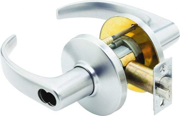 Stanley - Grade 1 Entry Lever Lockset - 2-3/4" Back Set, Zinc, Satin Chrome Finish - Caliber Tooling