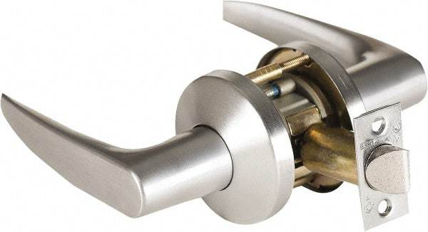 Stanley - Grade 1 Passage Lever Lockset - 2-3/4" Back Set, Zinc, Satin Chrome Finish - Caliber Tooling