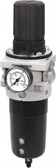 Parker - 3/4" NPT Port Heavy-Duty 1 Piece Filter/Regulator FRL Unit - Polypropylene Bowl, 335 SCFM, 254 Max psi, 13-1/2" High, Manual Drain - Caliber Tooling