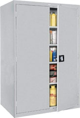 Sandusky Lee - 5 Shelf Locking Storage Cabinet - Steel, 46" Wide x 24" Deep x 78" High, Gray - Caliber Tooling