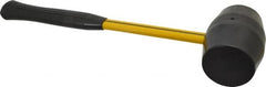 NUPLA - 2 Lb Head Rubber Mallet - 16-1/2" OAL, 16-1/4" Long Fiberglass Handle - Caliber Tooling