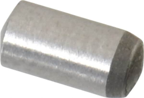 Made in USA - 3mm Diam x 6mm Pin Length 416 Stainless Steel Precision Dowel Pin - C 36-42 Hardness, 1 Beveled & 1 Rounded End - Caliber Tooling