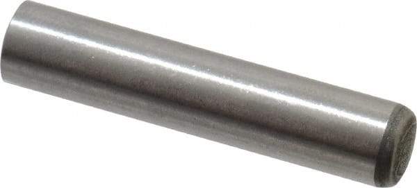 Made in USA - 6mm Diam x 30mm Pin Length 416 Stainless Steel Precision Dowel Pin - C 36-42 Hardness, 1 Beveled & 1 Rounded End - Caliber Tooling