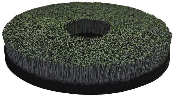 Osborn - 14" 120 Grit Silicon Carbide Crimped Disc Brush - Fine Grade, Plain Hole Connector, 1" Trim Length, 7/8" Arbor Hole - Caliber Tooling