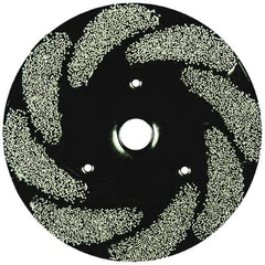 Osborn - 10" 180 Grit Silicon Carbide Crimped Disc Brush - Very Fine Grade, Plain Hole Connector, 1-1/2" Trim Length, 3/4" Shank Diam, 7/8" Arbor Hole - Caliber Tooling