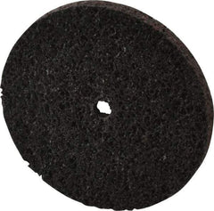 Brite Star - 3" Diam, 1/4" Face Width, 1/4" Center Hole, Medium Grade, Aluminum Oxide Deburring Wheel - Unitized, Soft Density 2 Grade, 12,100 RPM - Caliber Tooling