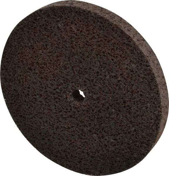 Brite Star - 3" Diam, 1/4" Face Width, 1/4" Center Hole, Fine Grade, Aluminum Oxide Deburring Wheel - Unitized, Medium Density 5 Grade, 15,100 RPM - Caliber Tooling