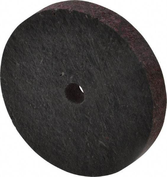 Brite Star - 2" Diam, 1/4" Face Width, 1/4" Center Hole, Medium Grade, Aluminum Oxide Deburring Wheel - Unitized, Hard Density 7 Grade, 22,100 RPM - Caliber Tooling