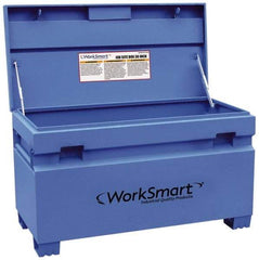 Value Collection - 36" Wide x 17" Deep x 21-5/16" High Job Site Box - Steel, Blue - Caliber Tooling