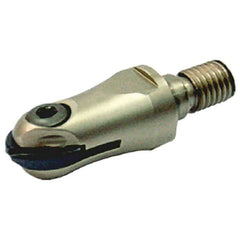 Iscar - 20mm Cut Diam, 57mm OAL, Indexable Ball Nose End Mill - 37mm Head Length, M10 Modular Connection, HCM-M Toolholder, HBF-QF, HBR-QF, HCD-QF, HCR Insert - Caliber Tooling