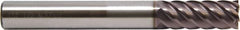 M.A. Ford - 1/4", 6 Flute, Single End, Solid Carbide, 0.045" Corner Radius End Mill - 3-1/2" OAL, 45° Helix, Right Hand Flute, 5/8" LOC, Right Hand Cut - Caliber Tooling