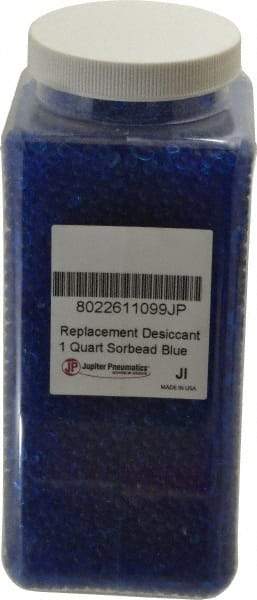 PRO-SOURCE - 1 Qt Air Dryer Jar Sorbead Blue Desiccant - For Use with Jupiter Pneumatics Desiccant Dryers - Caliber Tooling