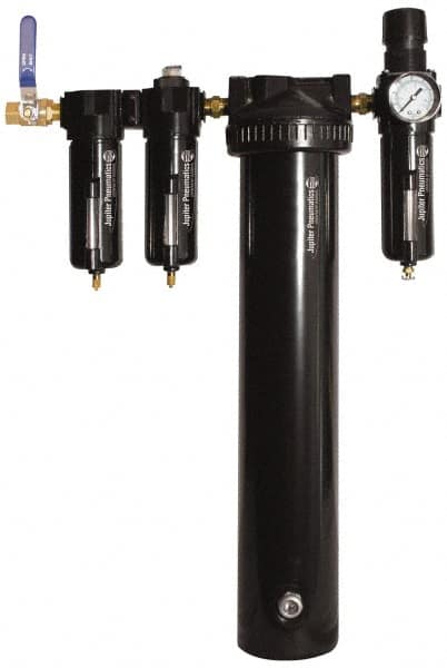 PRO-SOURCE - 30 CFM at 100 psi Inlet, 5 Stage Heavy-Duty Desiccant Dryer - 1/2" NPT Inlet/Outlet x 15" Long x 5-1/2" Wide x 26-1/2" High - Caliber Tooling