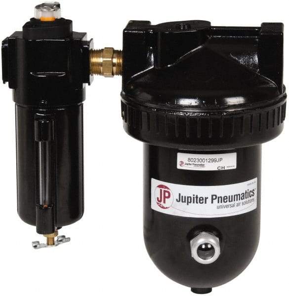 PRO-SOURCE - 15 CFM at 100 psi Inlet, 2 Stage Desiccant Dryer - 1/2" NPT Inlet/Outlet x 9" Long x 5-1/2" Wide x 9" High - Caliber Tooling