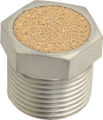 PRO-SOURCE - 3/4 Male NPT, 1-1/16" Hex, 1" OAL, Breather Vent - 150 Max psi, Bronze - Caliber Tooling