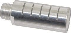 PRO-SOURCE - 1/2 Male NPT, 1" Hex, 3-1/4" OAL, Muffler - 300 Max psi, 60 CFM, Aluminum - Caliber Tooling