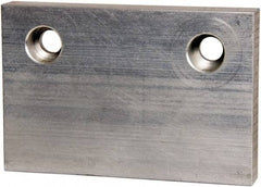 Gibraltar - 6" Wide x 4" High x 3/4" Thick, Flat/No Step Vise Jaw - Soft, Aluminum, Fixed Jaw, Compatible with 6" Vises - Caliber Tooling