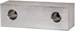 Gibraltar - 6" Wide x 2" High x 2" Thick, Flat/No Step Vise Jaw - Soft, Aluminum, Fixed Jaw, Compatible with 6" Vises - Caliber Tooling