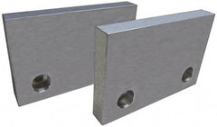 Gibraltar - 6" Wide x 3" High x 3/4" Thick, Flat/No Step Vise Jaw - Soft, Aluminum, Fixed Jaw, Compatible with 6" Vises - Caliber Tooling