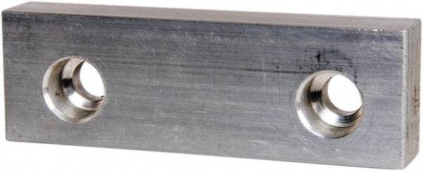 Gibraltar - 4" Wide x 1-1/4" High x 5/8" Thick, Flat/No Step Vise Jaw - Soft, Aluminum, Fixed Jaw, Compatible with 4" Vises - Caliber Tooling