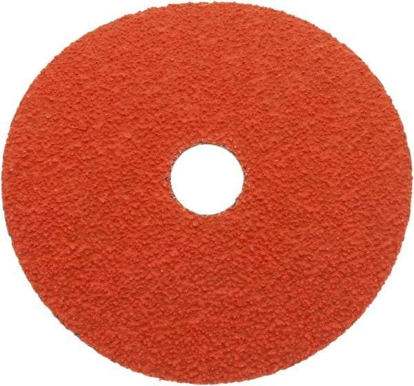 Norton - 5" Diam 7/8" Hole 36 Grit Fiber Disc - Ceramic, Series R980P - Caliber Tooling