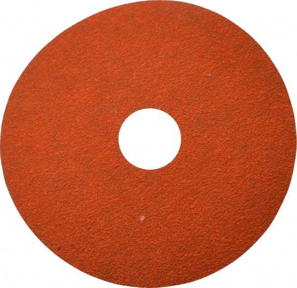 Norton - 4-1/2" Diam 7/8" Hole 80 Grit Fiber Disc - Ceramic, Series R980P - Caliber Tooling