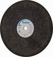 Norton - 16" Zirconia Alumina Cutoff Wheel - 5/32" Thick, 1" Arbor, 3,820 Max RPM, Use with Stationary Grinders - Caliber Tooling