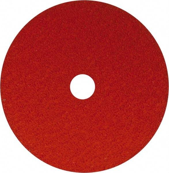 Norton - 7" Diam 7/8" Hole 24 Grit Fiber Disc - Ceramic, Series R980P - Caliber Tooling