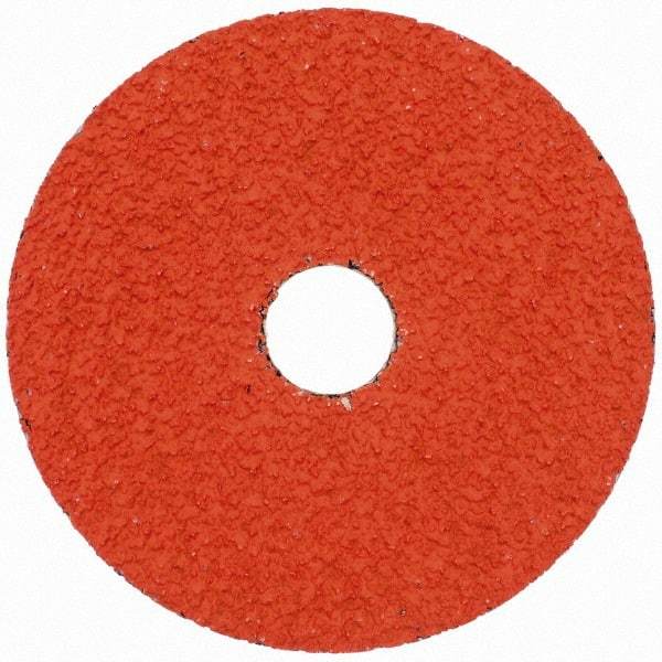 Norton - 4-1/2" Diam 7/8" Hole 24 Grit Fiber Disc - Ceramic, Series R980P - Caliber Tooling