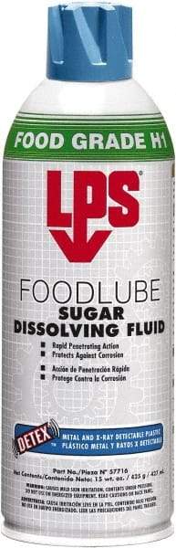 LPS - 15 oz Aerosol Spray Lubricant - Clear, 41°F to 203°F, Food Grade - Caliber Tooling