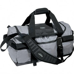 Bucket Boss - 2 Pocket Gray & Black Tarpaulin Tool Bag - 20" Wide x 12" Deep x 12" High - Caliber Tooling