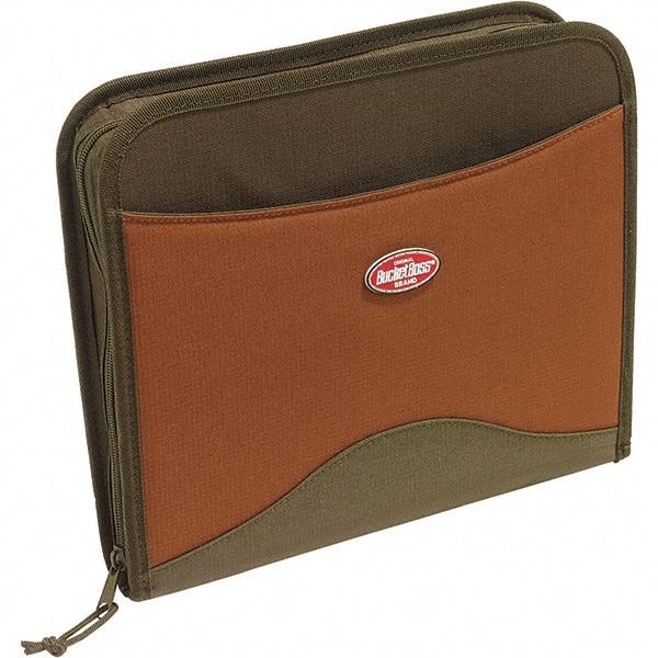 Bucket Boss - 11 Pocket Brown & Green Polyester Contractor's Portfolio - 15" Wide x 4" Deep x 12" High - Caliber Tooling