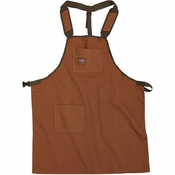 Bucket Boss - 30 to 52" Waist Apron - 2 Pocket, Brown/Green, Canvas - Caliber Tooling