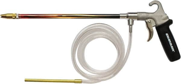 Guardair - 120 Max psi Brass Syphon Spray Gun - 1/4 NPT Inlet, 12" Tube Length, Aluminum Body/Brass Nozzle - Caliber Tooling