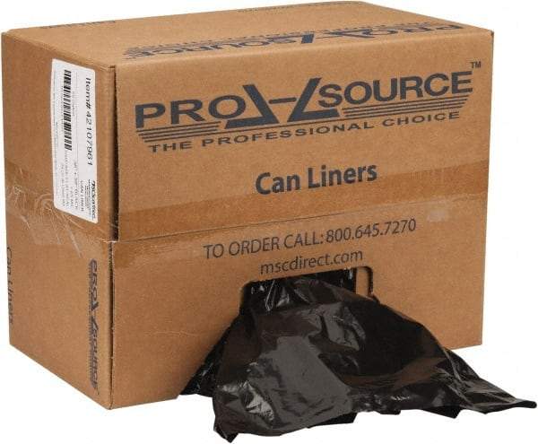 PRO-SOURCE - 1.65 mil Thick, Heavy-Duty Trash Bags - Linear Low-Density Polyethylene (LLDPE), Flat Pack Dispenser, 38" Wide x 58" High, Black - Caliber Tooling