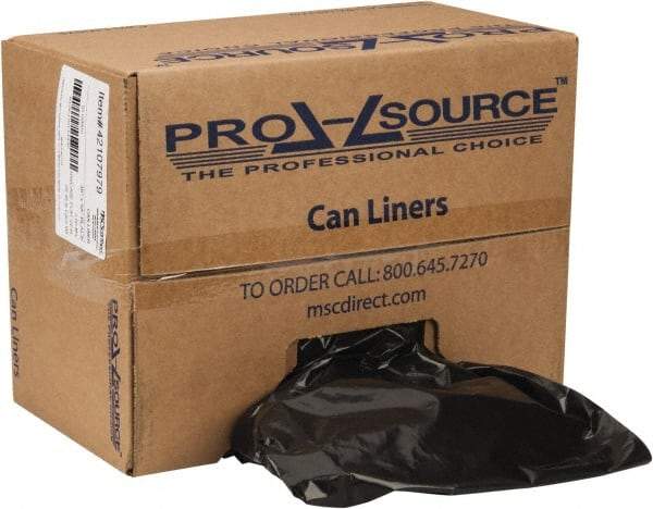 PRO-SOURCE - 2 mil Thick, Heavy-Duty Trash Bags - Linear Low-Density Polyethylene (LLDPE), Flat Pack Dispenser, 38" Wide x 58" High, Black - Caliber Tooling