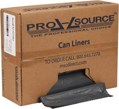 PRO-SOURCE - 1.3 mil Thick, Heavy-Duty Trash Bags - Hexene Resins, Roll Dispenser, 38" Wide x 58" High, Gray - Caliber Tooling