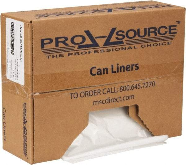 PRO-SOURCE - 1.1 mil Thick, Heavy-Duty Trash Bags - Hexene Resins, Roll Dispenser, 38" Wide x 58" High, Clear - Caliber Tooling