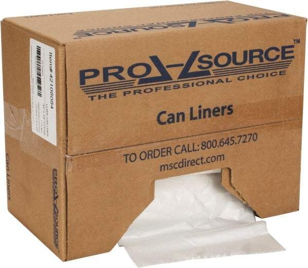 PRO-SOURCE - 1.1 mil Thick, Heavy-Duty Trash Bags - Hexene Resins, Roll Dispenser, 33" Wide x 39" High, Clear - Caliber Tooling