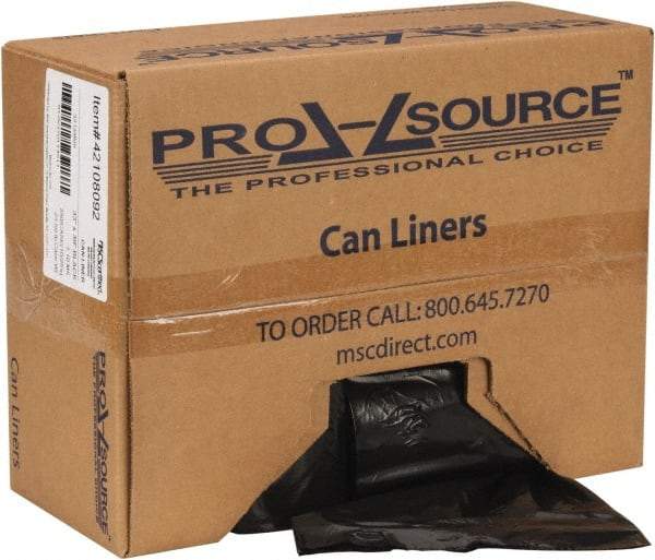 PRO-SOURCE - 1.1 mil Thick, Heavy-Duty Trash Bags - Hexene Resins, Roll Dispenser, 33" Wide x 39" High, Black - Caliber Tooling