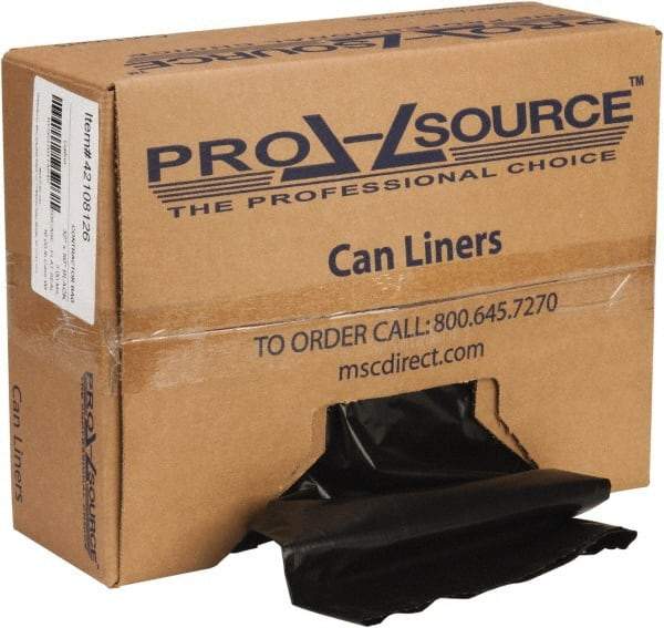 PRO-SOURCE - 3 mil Thick, Contractor Trash Bags - Linear Low-Density Polyethylene (LLDPE), Flat Pack Dispenser, 32" Wide x 50" High, Black - Caliber Tooling