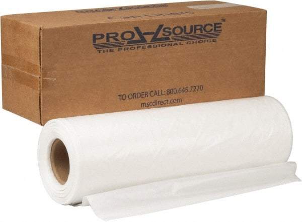 PRO-SOURCE - 1.8 mil Thick, Heavy-Duty Trash Bags - Hexene Resins, Roll Dispenser, 38" Wide x 63" High, Clear - Caliber Tooling